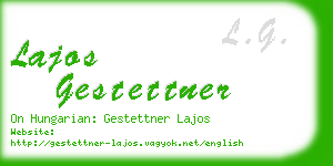 lajos gestettner business card